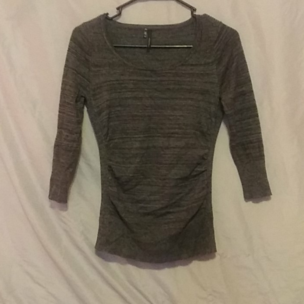 Gray Sweater with Half Sleeves